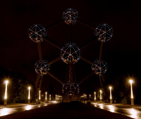The Atomium at night- a beautiful sight