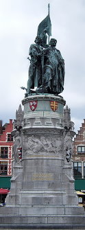 Statue at Market Square, Bruges, Belgium