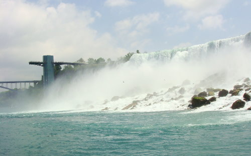 Obersvation Deck at Niagara Falls as seen from below